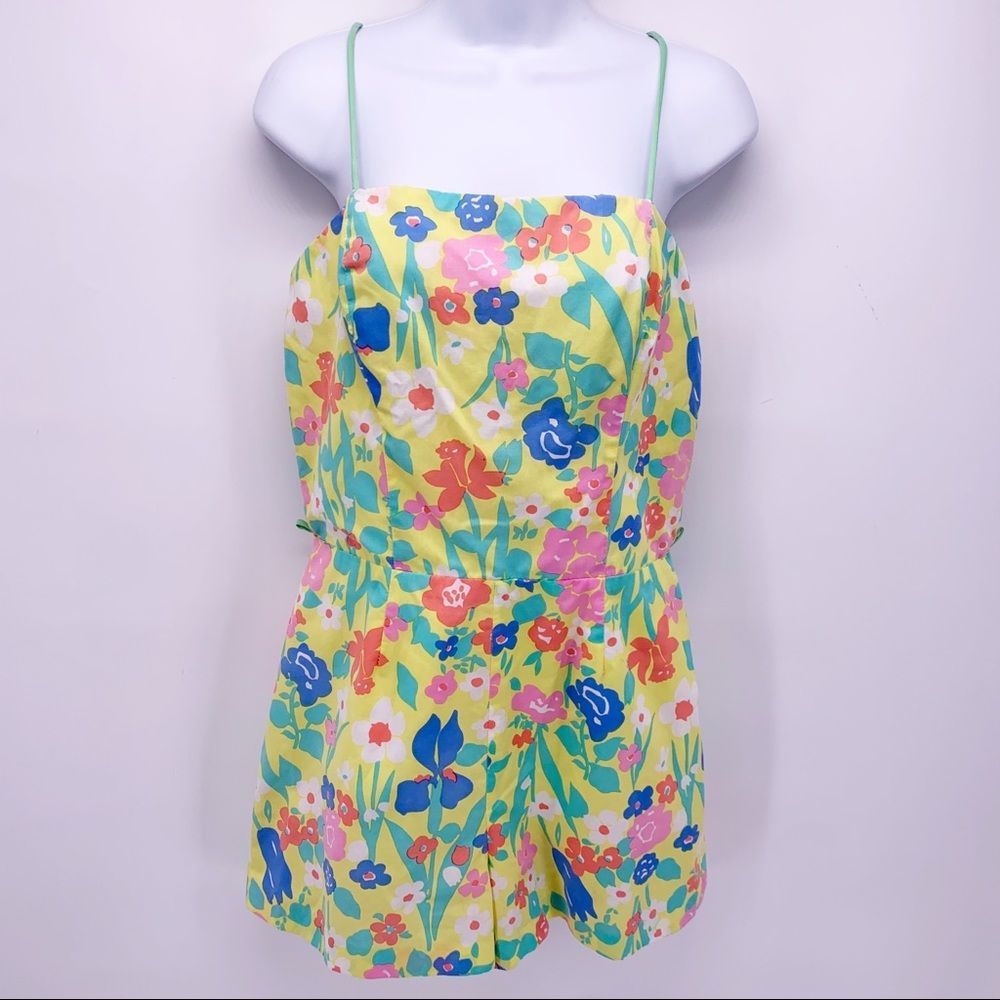 VTG 70s Seawaves Floral 1-Piece Cotton Swim Romper